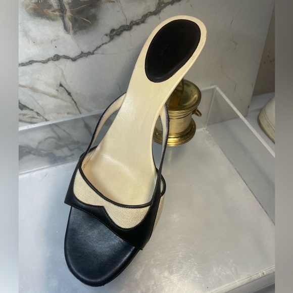 Gucci leather colorblock patten sandals - black sandals sz  7.5 B made in italy - Picture 11 of 16